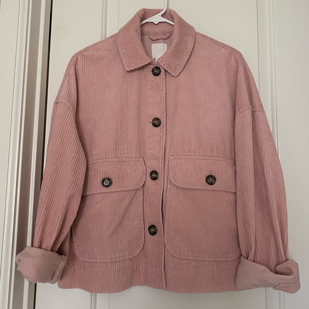 h&m pink corduroy jacket